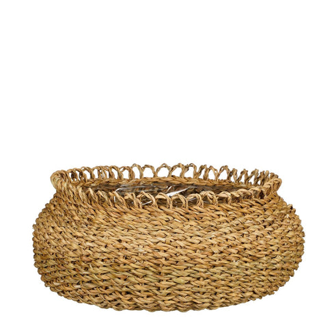 Gourdon Plantenmand - Set van 4 - H17 x Ø31 cm - Bruin