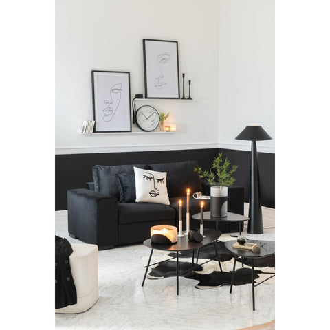 J-Line kaarshouder Circulo Plat - glas - zwart - transparant