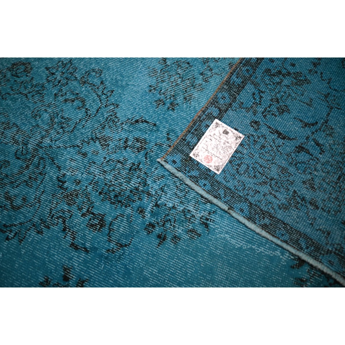 Blauw vintage vloerkleed - 276x170 cm - HANDGEMAAKT