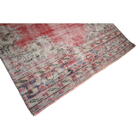Rode vintage loper - 318x118 cm - HANDGEMAAKT
