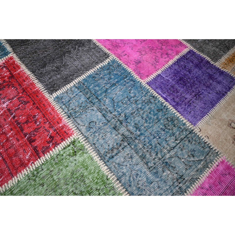 Vintage Patchwork vloerkleed - 230x160 cm - HANDGEMAAKT