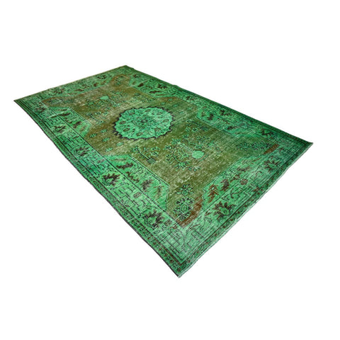 Groen vintage vloerkleed - 275x160 cm - HANDGEMAAKT Copy