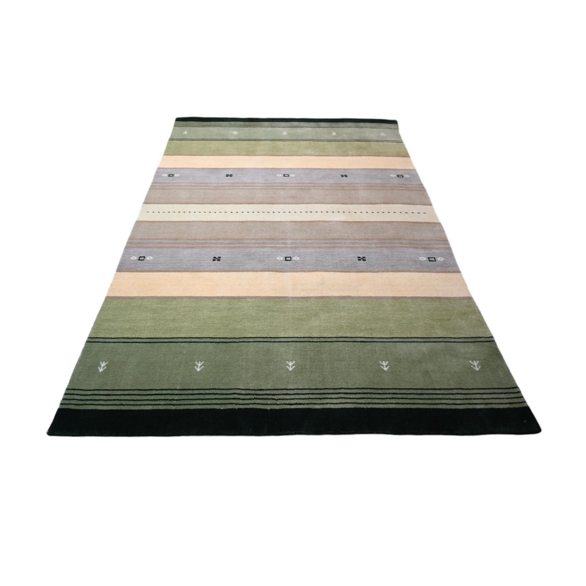 Groen Gabbeh vloerkleed - 210x140 cm - HANDMADE
