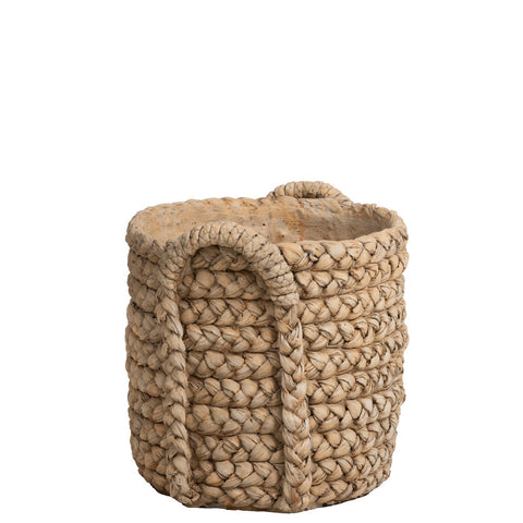 J-Line bloempot Handvaten - keramiek - naturel - large - Ø 32.50 cm