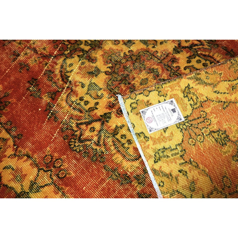 Oranje vintage vloerkleed - 208x113 cm - HANDGEMAAKT