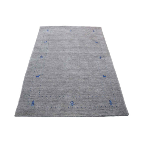 Gabbeh vloerkleed grijs - 177x118 cm - HANDGEMAAKT