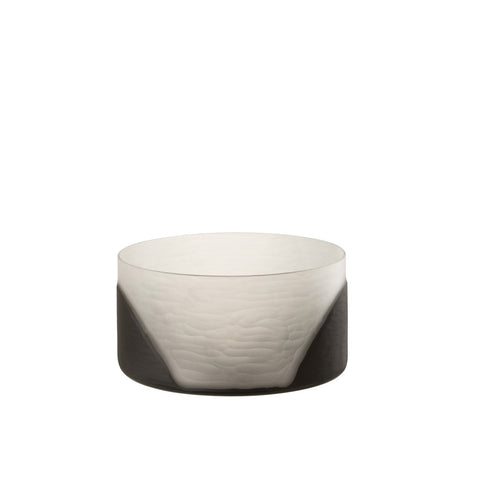 J-Line kaarshouder Circulo Plat - glas - zwart - transparant