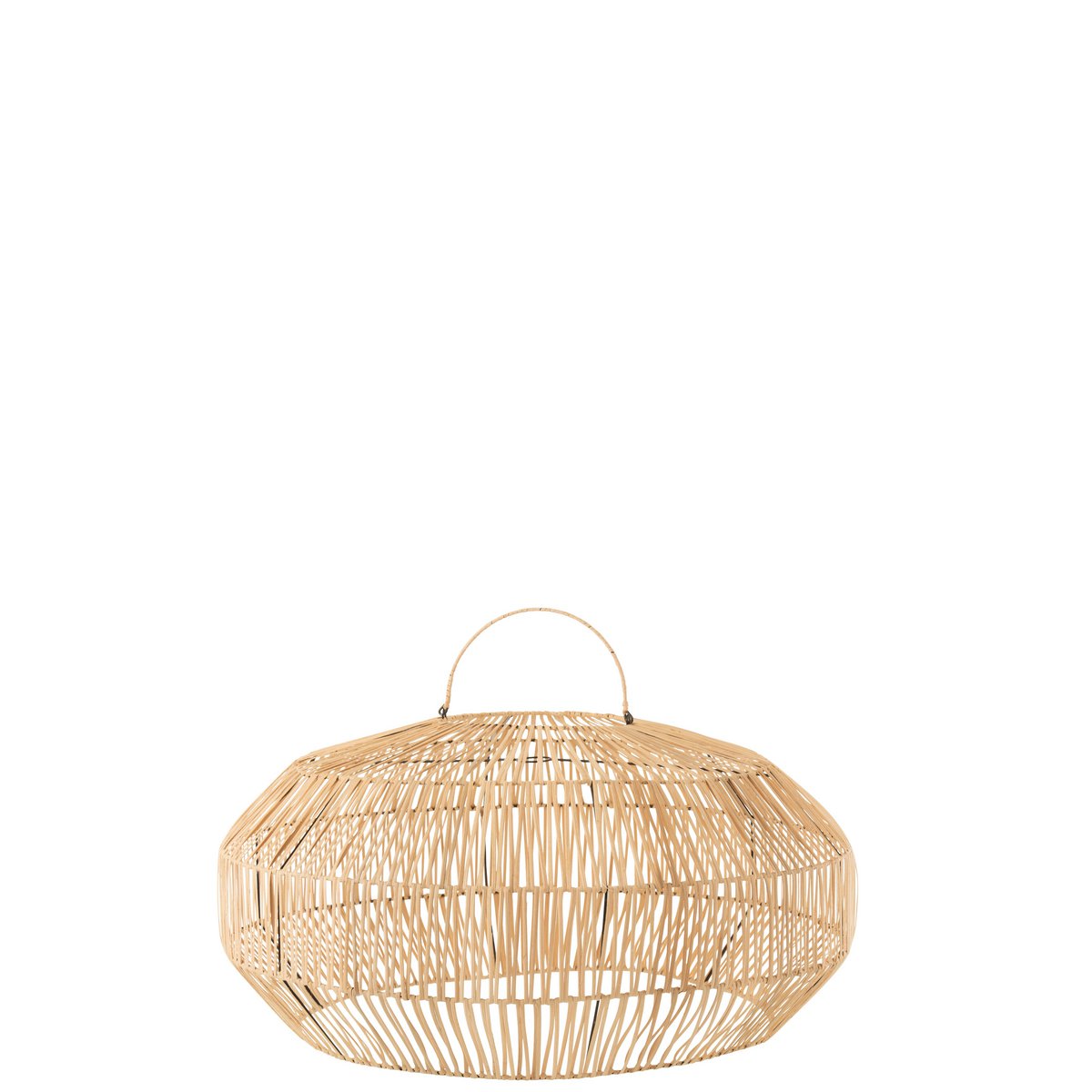 J-Line Rotan lampenkap - jute - naturel - M
