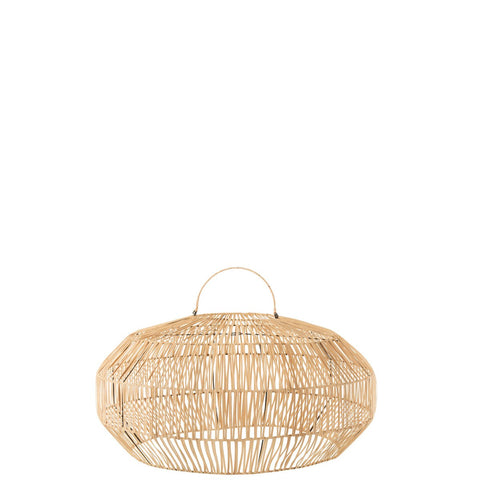 J-Line Rotan lampenkap - jute - naturel - M