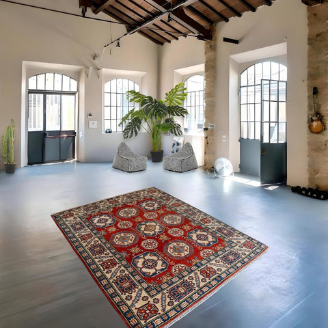 Kazak vloerkleed - 222x180 cm - HANDMADE