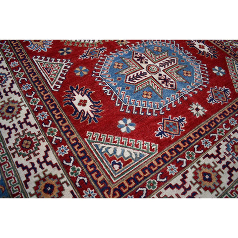 Rood kazak vloerkleed - 270x184 cm - HANDGEMAAKT