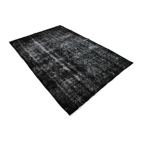 Zwart vintage vloerkleed - 230x152 cm - HANDGEMAAKT - HANDGEMAAKT