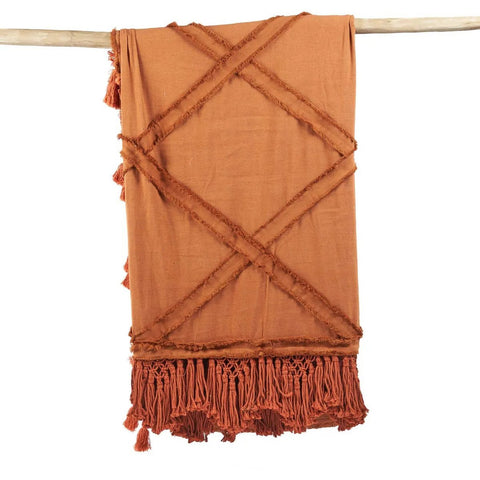 De Berber-bedsprei - Terracotta