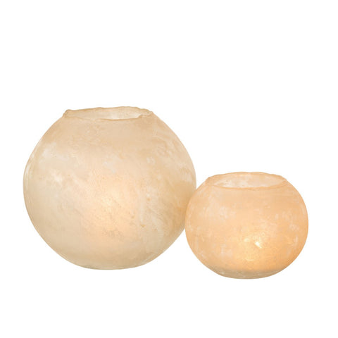 J-Line Vaas Soda Rond Glas Goud Large