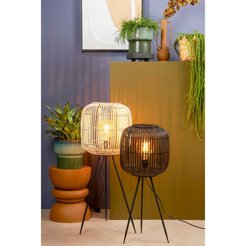 Figo Vloerlamp - H90 x Ø36 cm - Bamboe - Bruin