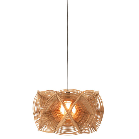J-Line Golven Rotan lampenkap - jute - naturel