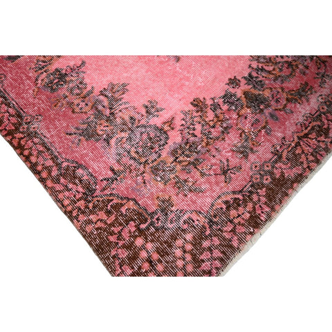 Roze vintage vloerkleed - 206x116 cm - HANDGEMAAKT