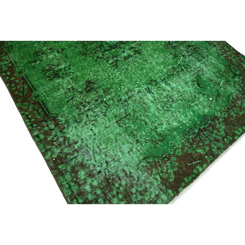 Groen vintage vloerkleed - 196x108 cm - HANDGEMAAKT