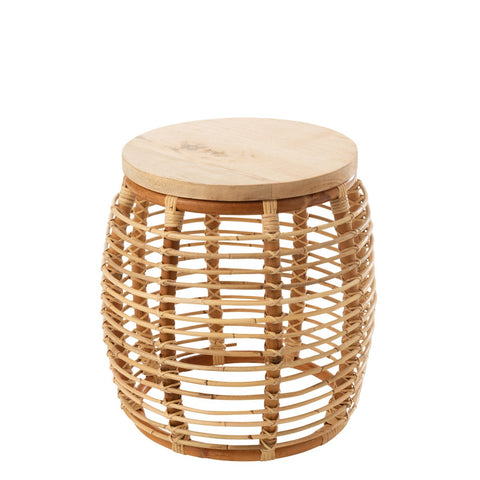 J-Line bijzettafel Ana - rotan - naturel