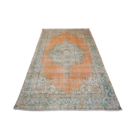 Oranje vintage vloerkleed - 198x111 cm - HANDGEMAAKT