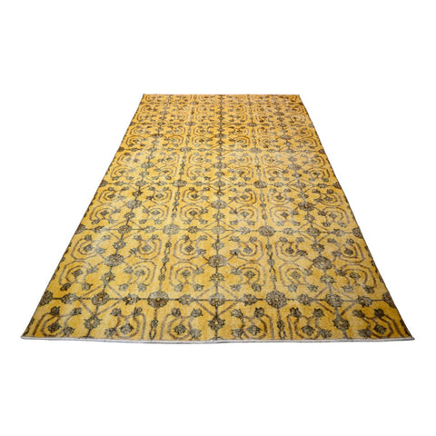 Geel vintage vloerkleed - 267x163 cm - HANDGEMAAKT