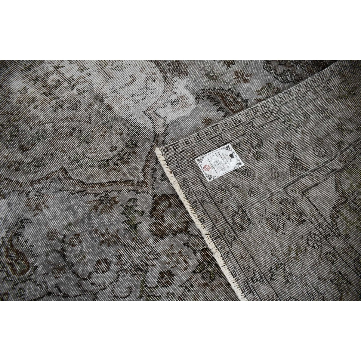Grijs vintage vloerkleed - 300x193 cm - HANDGEMAAKT