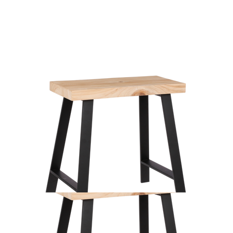 Plano Kruk - L46 x B32 x H46 cm - Vurenhout - Lichtbruin