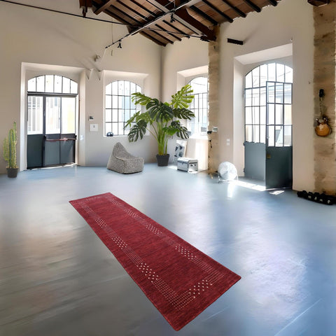 Rode Gabbeh loper - 285x80 cm - HANDGEMAAKT