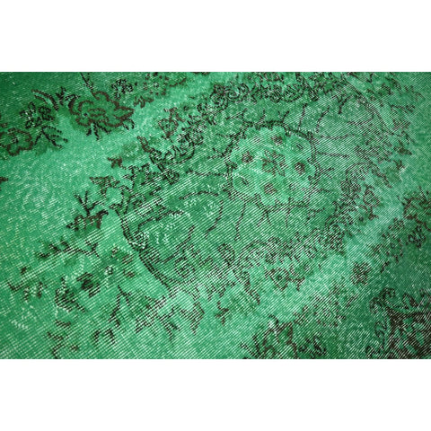 Groen vintage vloerkleed - 218x113 cm - HANDGEMAAKT
