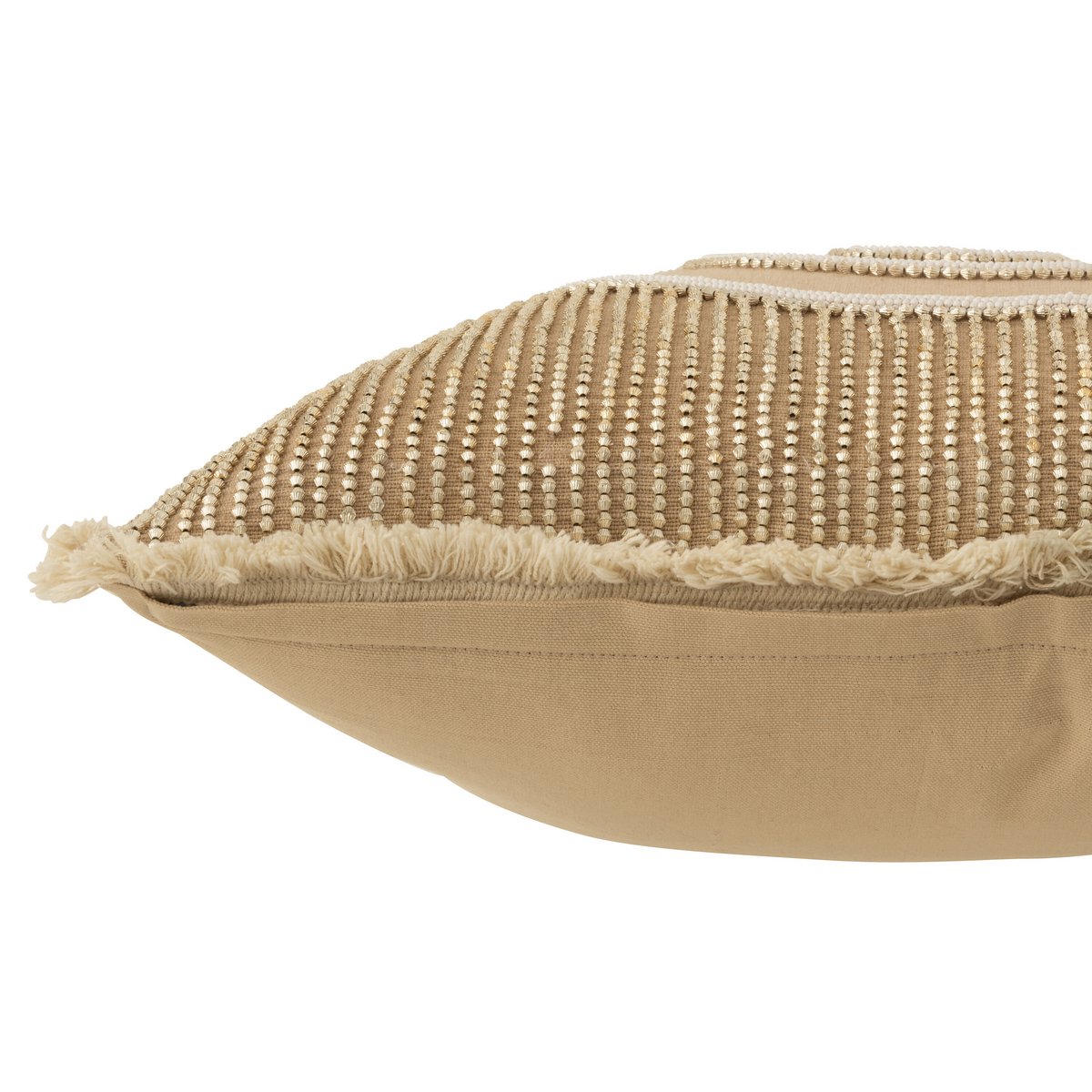 J-Line kussen Cirkel Ibiza - katoen - wit/beige