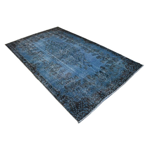 Blauw vintage vloerkleed - 270x162 cm - HANDGEMAAKT