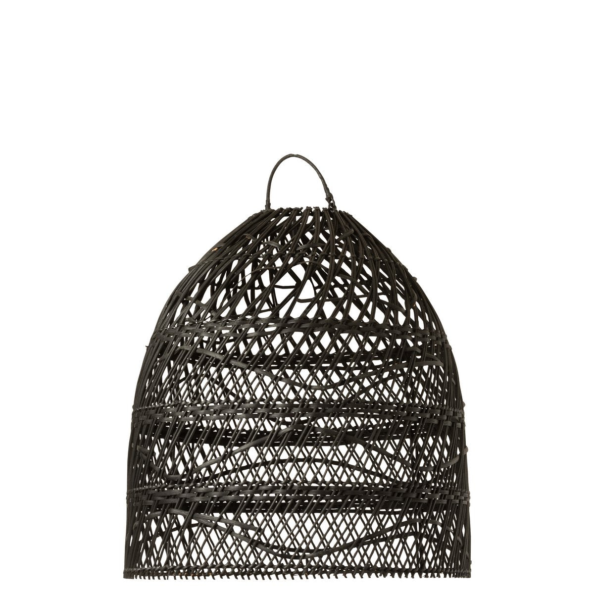 J-Line lampkap Golven - rotan - zwart