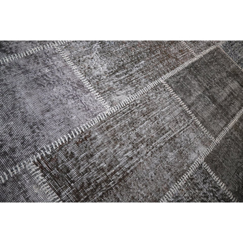 Grijs patchwork vloerkleed - 305x200 cm - HANDGEMAAKT