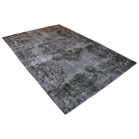 Grijs vintage vloerkleed - 297x194 cm - HANDGEMAAKT