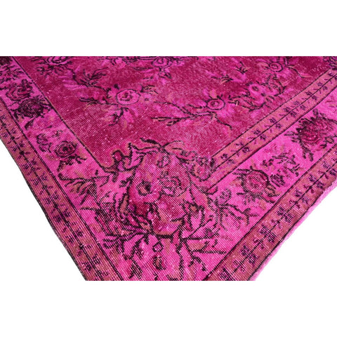 Roze vintage vloerkleed - 285x188 cm - HANDGEMAAKT