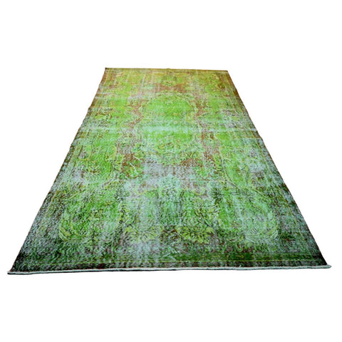 Groen vintage vloerkleed - 302x174 cm - HANDGEMAAKT