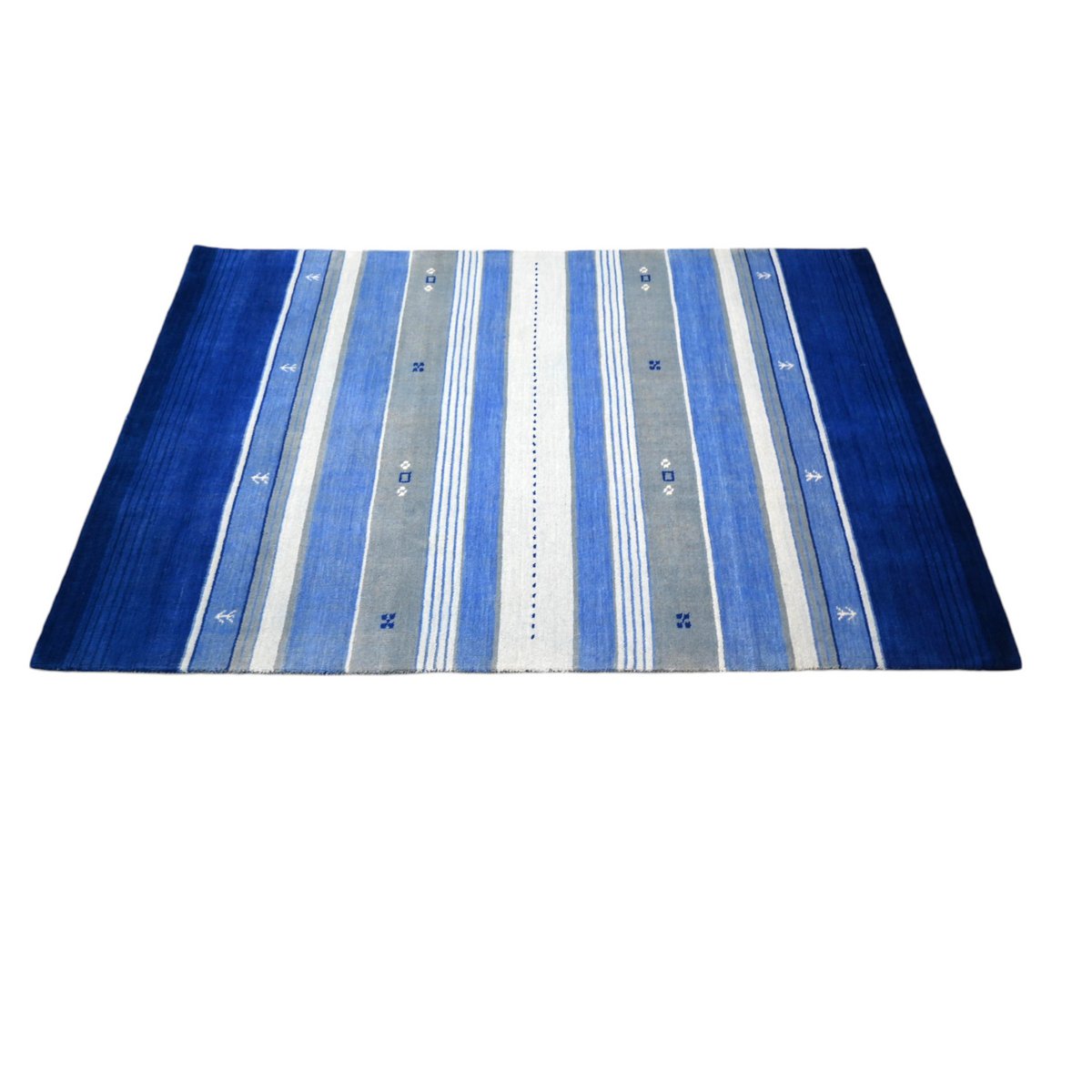 Blauw Gabbeh vloerkleed - 180x120 cm - HANDGEMAAKT