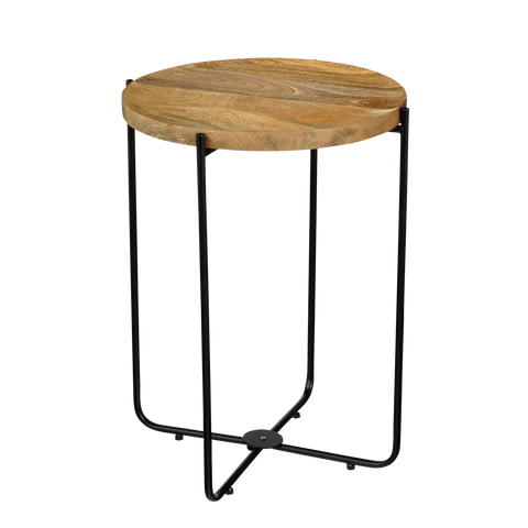 Armando Bijzettafel - H45 x Ø36 cm - FSC 100% Mangohout - Bruin