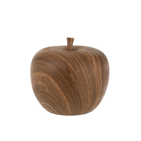 J-Line decoratie Appel - keramiek - bruin - large