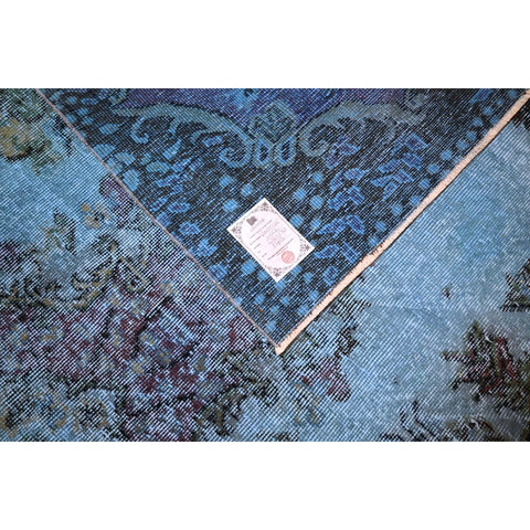 Blauw vintage vloerkleed - 290x170 cm - HANDGEMAAKT