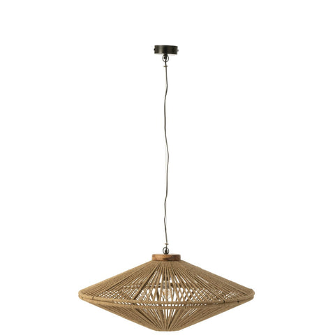 J-Line Hanglamp Ovni Ijzer/Jute Naturel Medium