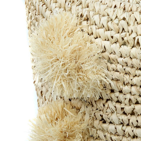De Raffia Pom Pom-kruk