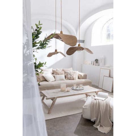 J-Line hangende Lamp Moon - jute - naturel - medium