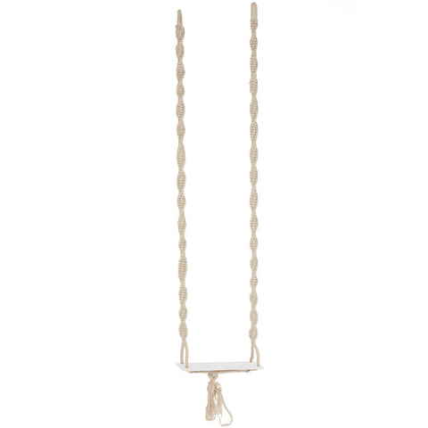J-Line Schommel Boho Katoen/Hout Beige