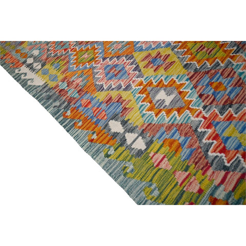 Kleurrijke kelim - 302x207 cm - HANDGEMAAKT