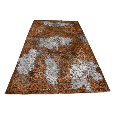 Bruin vintage vloerkleed - 285x163 cm - HANDGEMAAKT