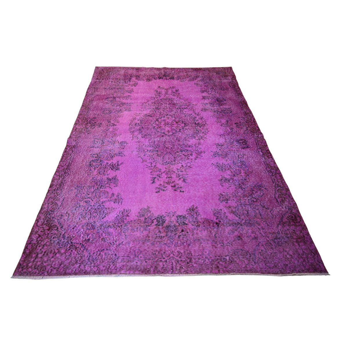 Paars vintage vloerkleed - 262x167 cm - HANDGEMAAKT