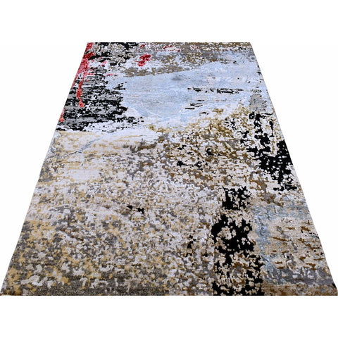 Modern abstract vloerkleed - 154x92 cm - HANDGEMAAKT