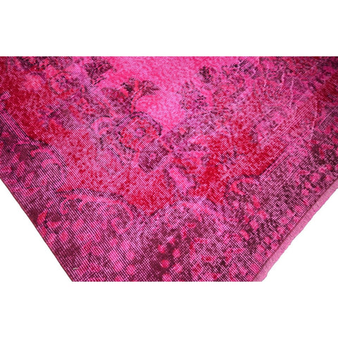 Roze vintage vloerkleed - 286x196 cm - HANDGEMAAKT