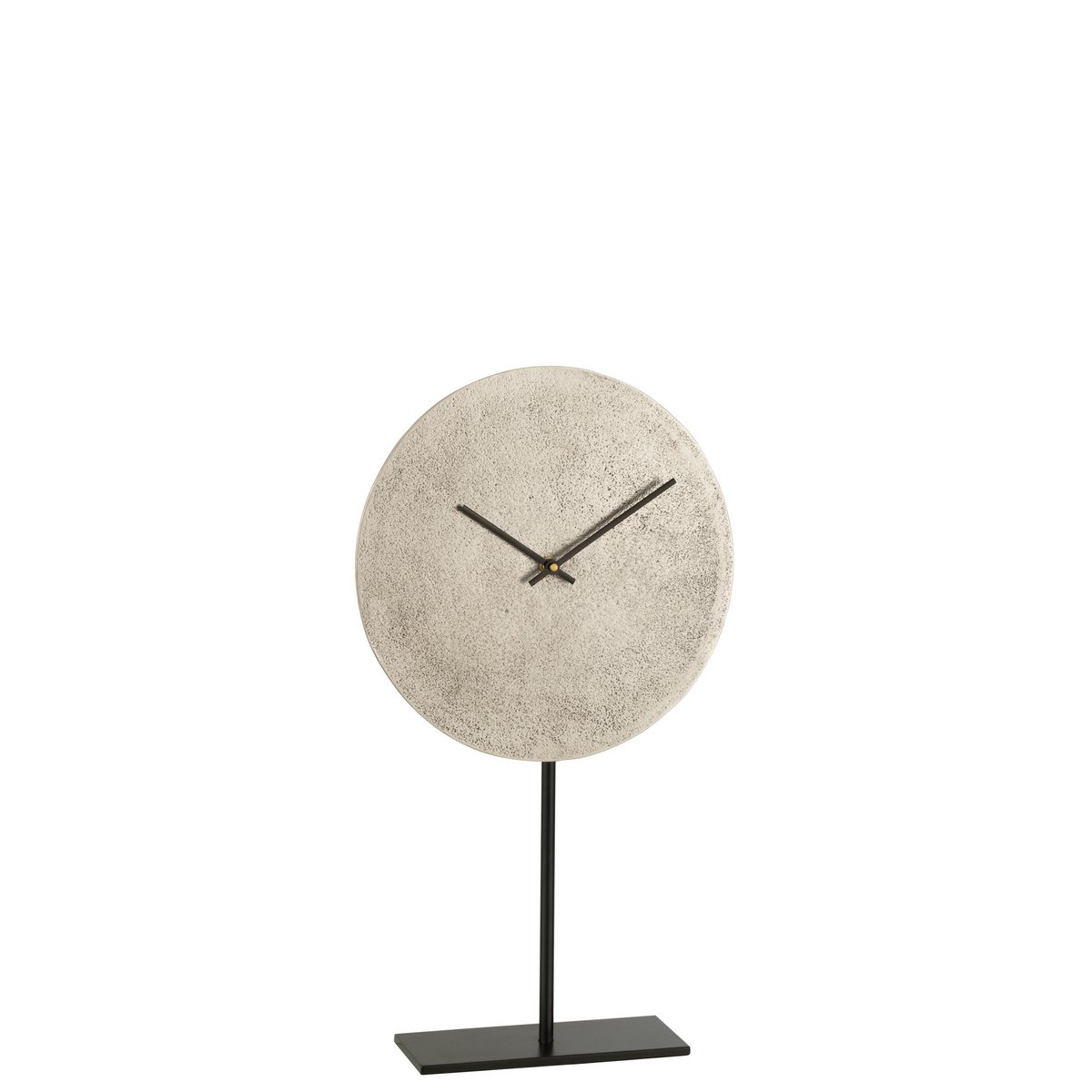 J-Line klok op voet - metaal - zilver - Ø 41 cm
